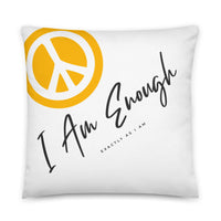 I AM ENOUGH PEACE SIGN PILLOW - Double Sided | I Am Enough Collection