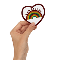 I AM ENOUGH RAINBOW - Custom Iron On Embroidered Patch | I Am Enough Collection
