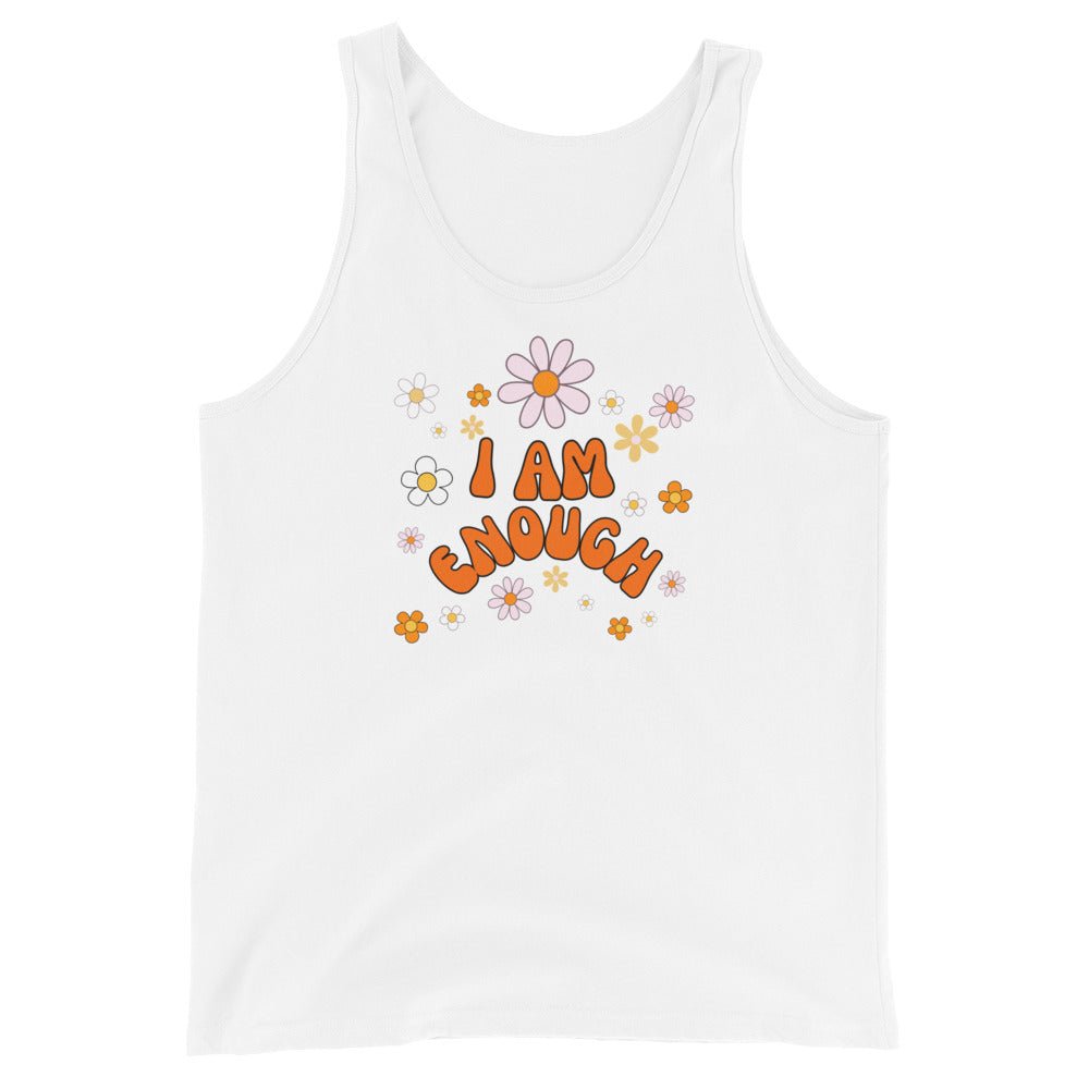 flower power inspirational affirmation graphic tank top