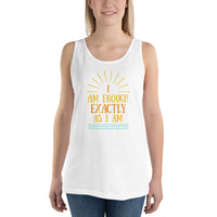 I AM ENOUGH EXACTLY AS I AM Vintage Mental Health Tank Top for Women | I Am Enough Collection
