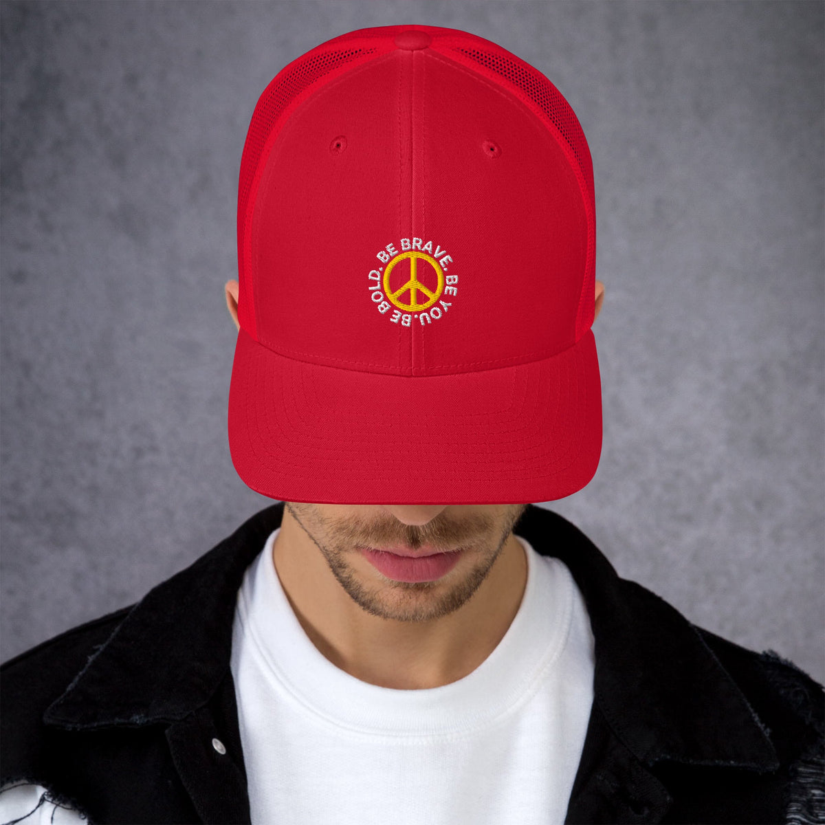 inspirational custom embroidered trucker hat - 36