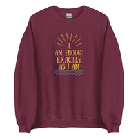 I AM ENOUGH EXACTLY AS I AM Vintage Inspirational Sweatshirt for Men | I Am Enough Collection