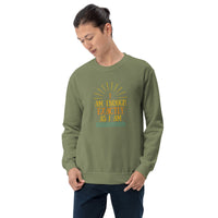 I AM ENOUGH EXACTLY AS I AM Vintage Inspirational Sweatshirt for Men | I Am Enough Collection