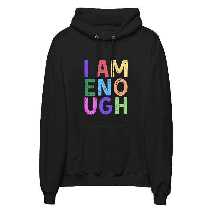 I AM ENOUGH COLOR BLOCK - Inspirational Hoodie for Women | I Am Enough Collection