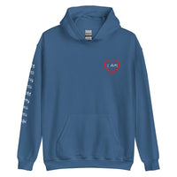 I AM HEART - Affirmation on Sleeve Hoodie for Men | I Am Enough Collection