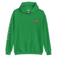 I AM HEART - Affirmation on Sleeve Hoodie for Men | I Am Enough Collection