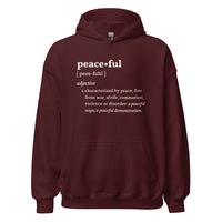 PEACEFUL Inspirational Mental Health Yoga Mediation Hoodie for Women | I Am Enough Collection