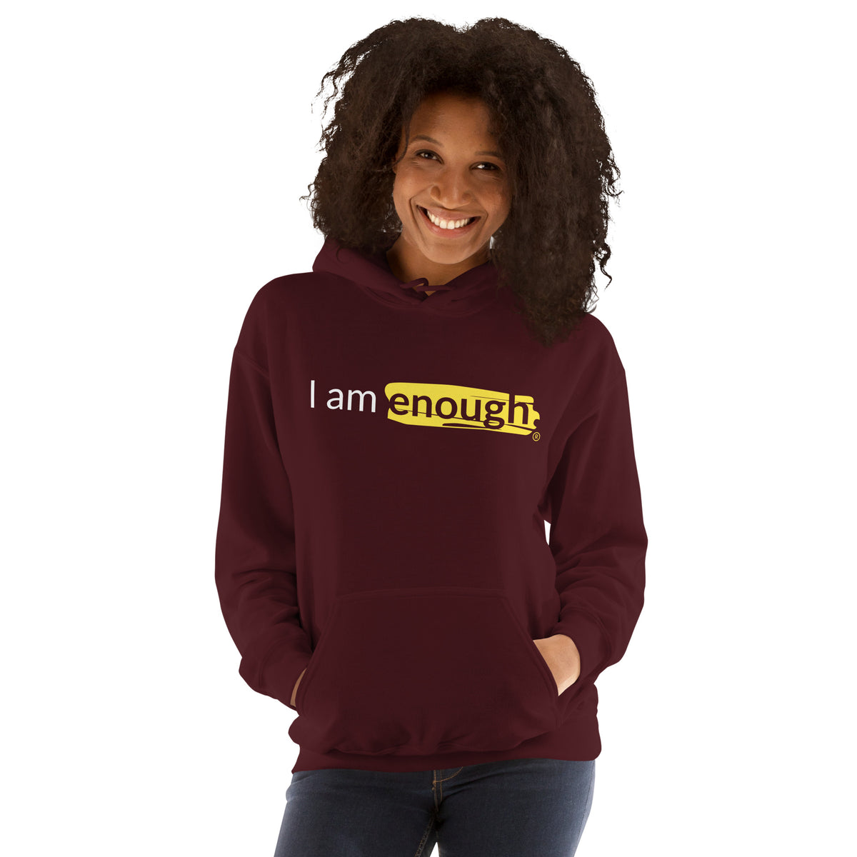 I AM ENOUGH Original Inspirational Mental Health Hoodie for Women