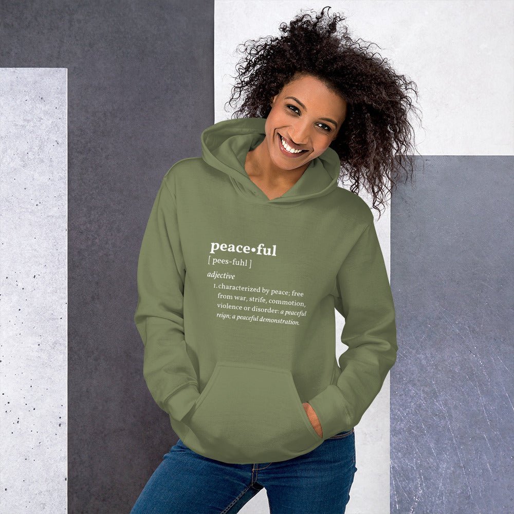 PEACEFUL - Inspirational Hoodie for Women | I Am Enough Collection