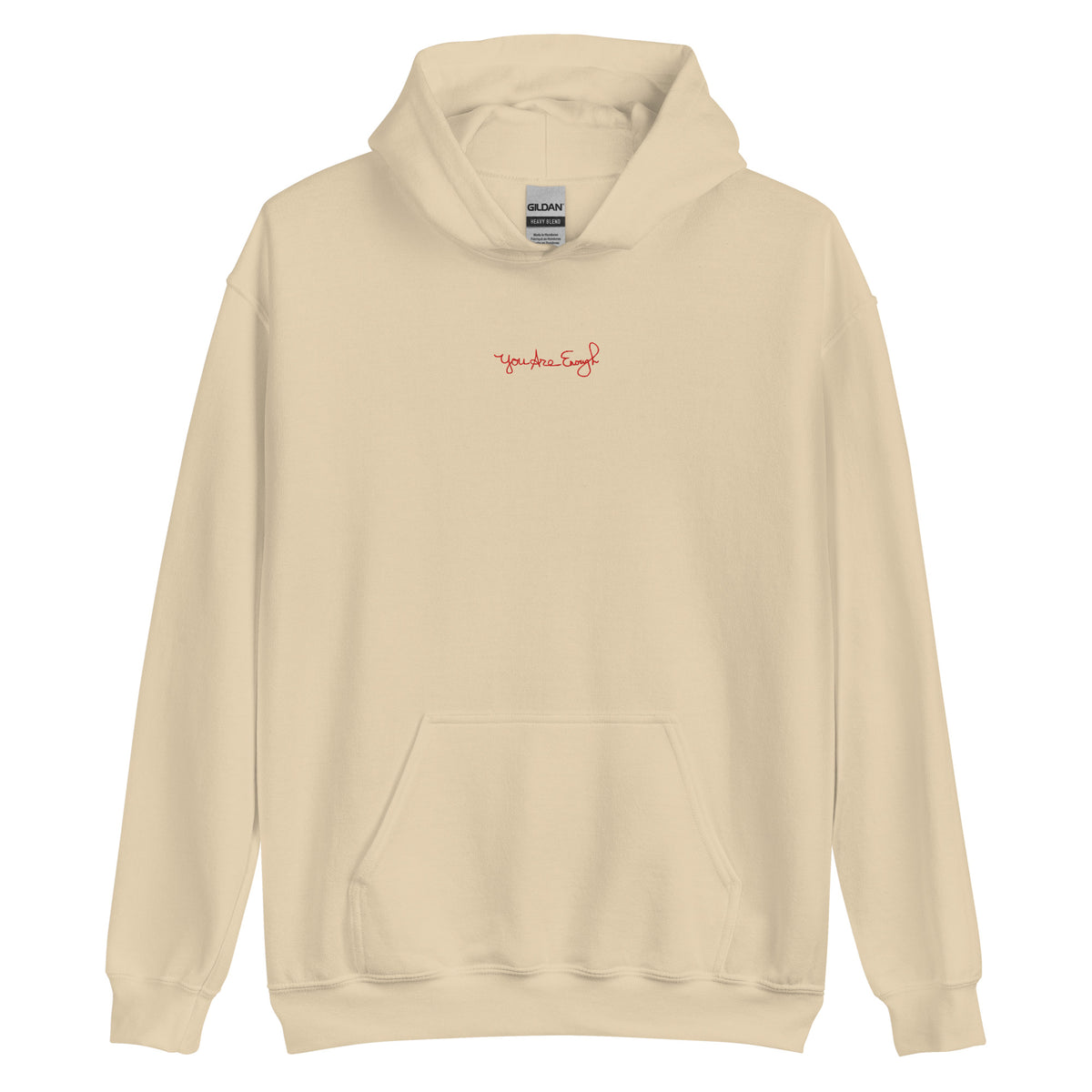 YOU ARE ENOUGH Embroidered Self Love Inspirational Mental Health Hoodie | I Am Enough Collection