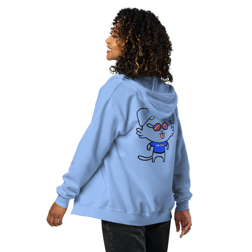 NOT THE LITTLE GUY Collection Mascot Heavy Blend Zip Back Front Hoodie | I Am Enough Collection