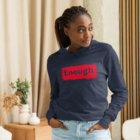 EDGY ENOUGH Positive Mental Health Self-Love Hooded Long-Sleeve Tee | I Am Enough Collection