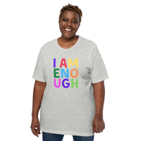I AM ENOUGH COLOR BLOCK Inspirational Mental Health T-Shirt for Women | I Am Enough Collection