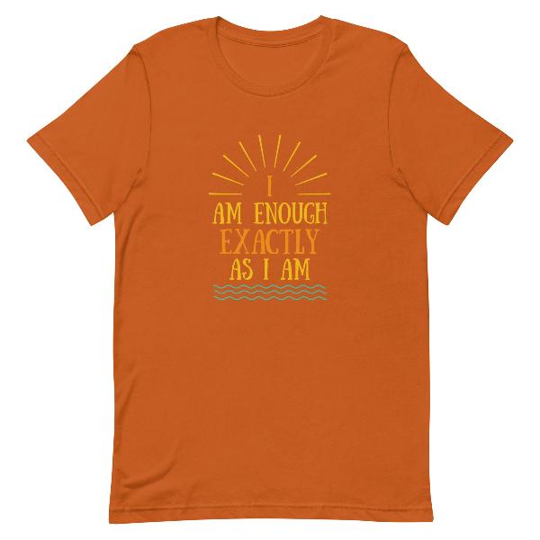 I AM ENOUGH VINTAGE Graphic Suicide Prevention T-Shirt for Women