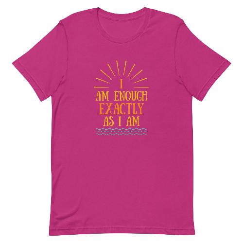 I AM ENOUGH VINTAGE Graphic Suicide Prevention T-Shirt for Women