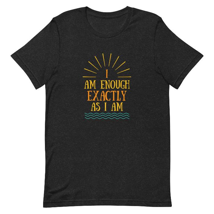 I AM ENOUGH VINTAGE Graphic Suicide Prevention T-Shirt for Women