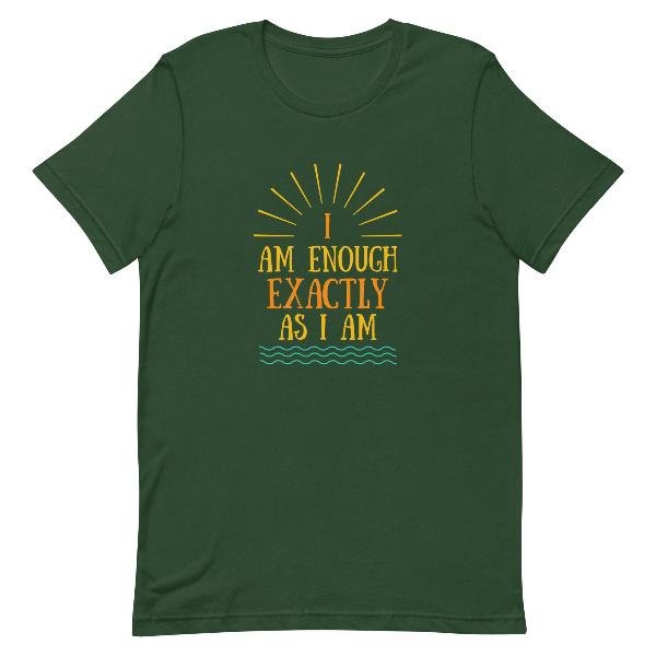 I AM ENOUGH VINTAGE Graphic Suicide Prevention T-Shirt for Women