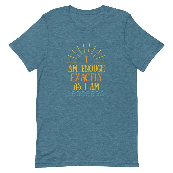 I AM ENOUGH VINTAGE Graphic Suicide Prevention T-Shirt for Women