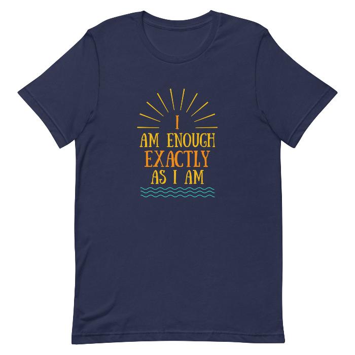 I AM ENOUGH VINTAGE Graphic Suicide Prevention T-Shirt for Women