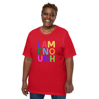 I AM ENOUGH COLOR BLOCK Inspirational Mental Health T-Shirt for Women | I Am Enough Collection