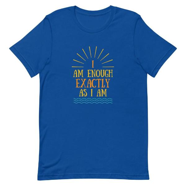 I AM ENOUGH VINTAGE Graphic Suicide Prevention T-Shirt for Women