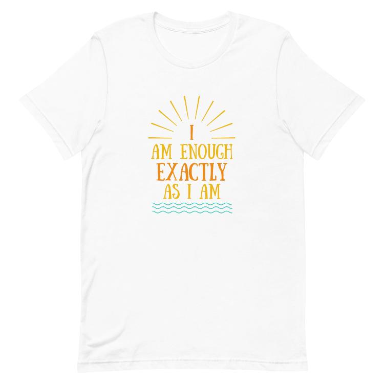 I AM ENOUGH VINTAGE Graphic Suicide Prevention T-Shirt for Women