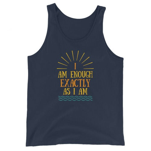 I AM ENOUGH VINTAGE - Inspirational Positivity Tank for Men | I Am Enough Collection