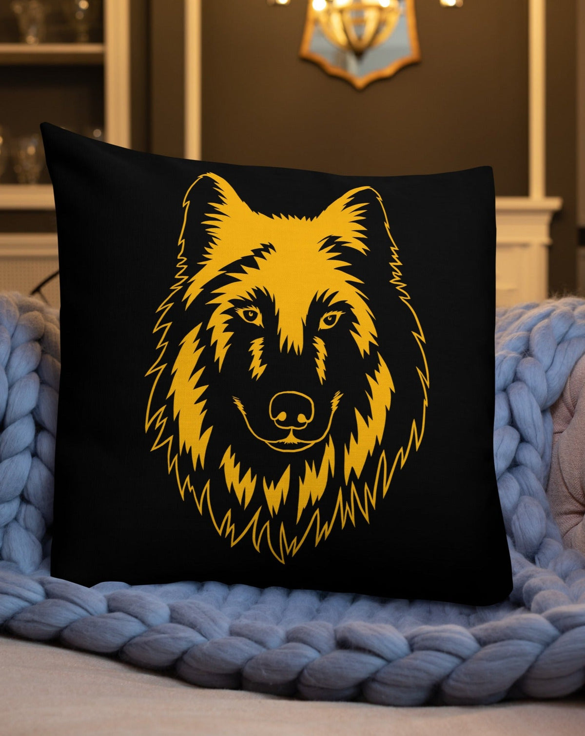 STRONG WOLF I AM FIERCELY ENOUGH PILLOW - Writing On Back Side | I Am Enough Collection