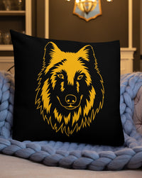 STRONG WOLF I AM FIERCELY ENOUGH PILLOW - Writing On Back Side | I Am Enough Collection