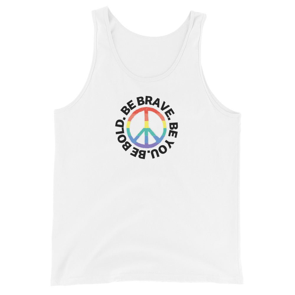 PEACE BE YOU with Peace Sign - Motivational Graphic Tank for Women | I Am Enough Collection