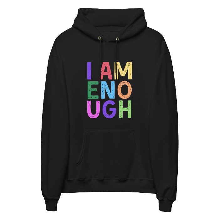 I AM ENOUGH COLOR BLOCK - Inspirational Hoodie for Men | I Am Enough Collection