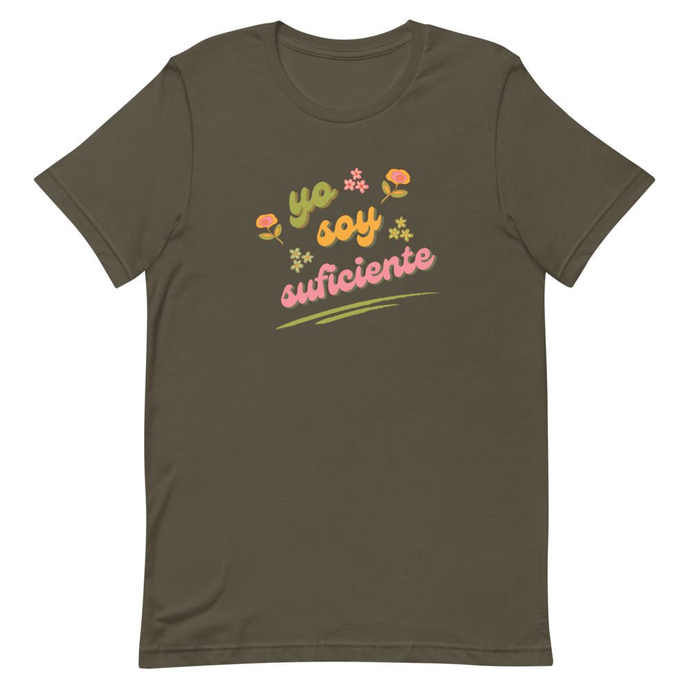 YO SOY SUFICIENTE Spanish Affirmation Graphic T-Shirt for Women | I Am Enough Collection