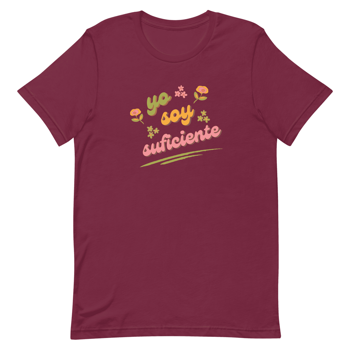 YO SOY SUFICIENTE Spanish Affirmation Graphic T-Shirt for Women | I Am Enough Collection