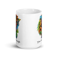 YOU ARE ENOUGH WOLF with BABY WOLF - Large Inspirational 15oz Mug | I Am Enough Collection