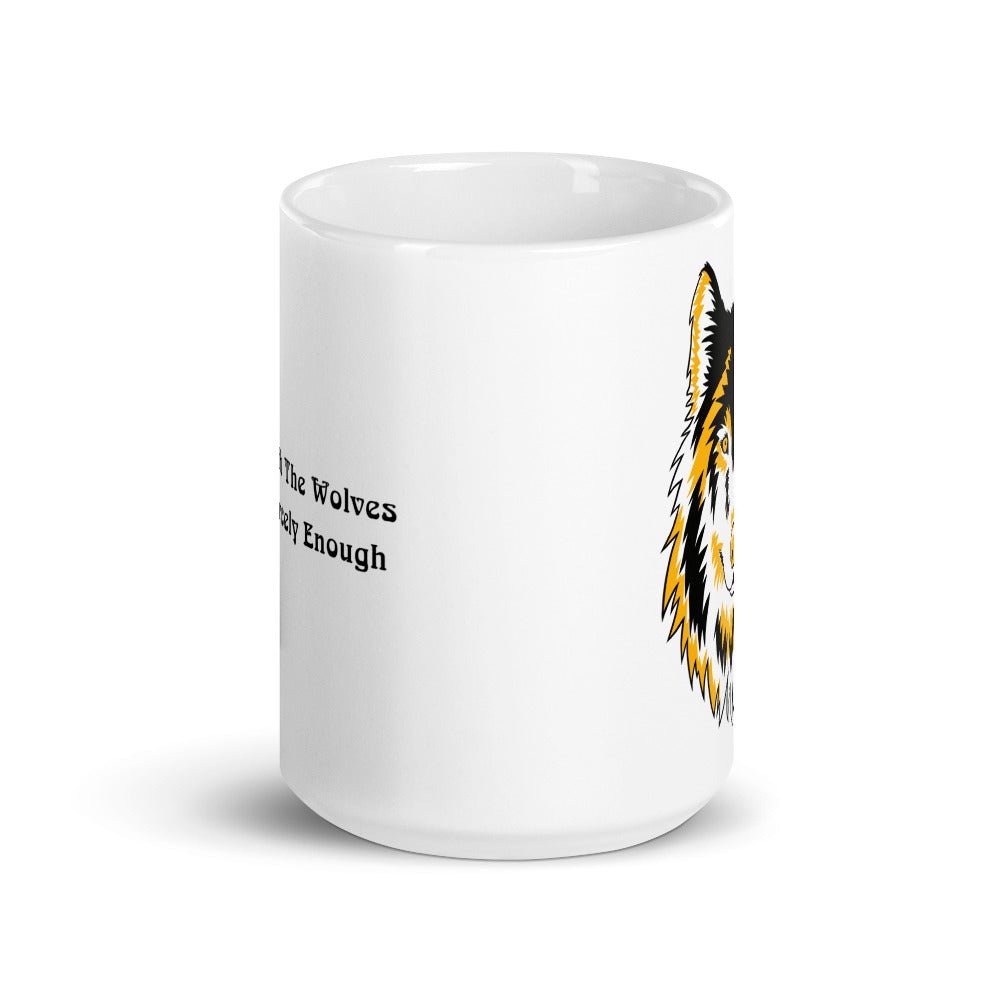 STRONG WOLF I AM FIERCELY ENOUGH - Inspirational 15oz Large Mug | I Am Enough Collection