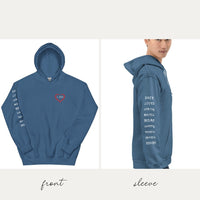 I AM HEART - Affirmation on Sleeve Hoodie for Men | I Am Enough Collection