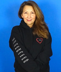 I AM HEART - Affirmation on Sleeve Hoodie for Women | I Am Enough Collection