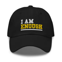 I AM ENOUGH STRONG Inspirational Embroidered Message Baseball Cap | I Am Enough Collection