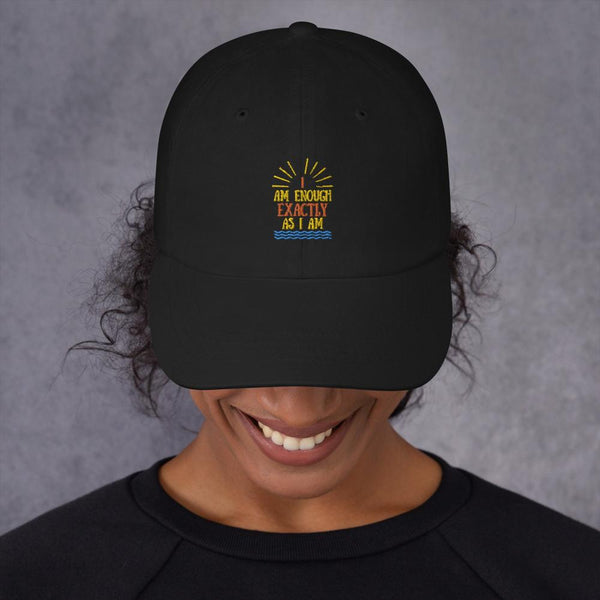 I AM ENOUGH Inspired Vintage Embroidered 6-Panel Low-Profile Dad Hat | I Am Enough Collection