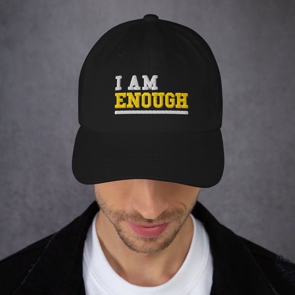 I AM ENOUGH STRONG Embroidered  Inspirational Message Baseball Cap | I Am Enough Collection