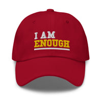 I AM ENOUGH STRONG Inspirational Embroidered Message Baseball Cap | I Am Enough Collection