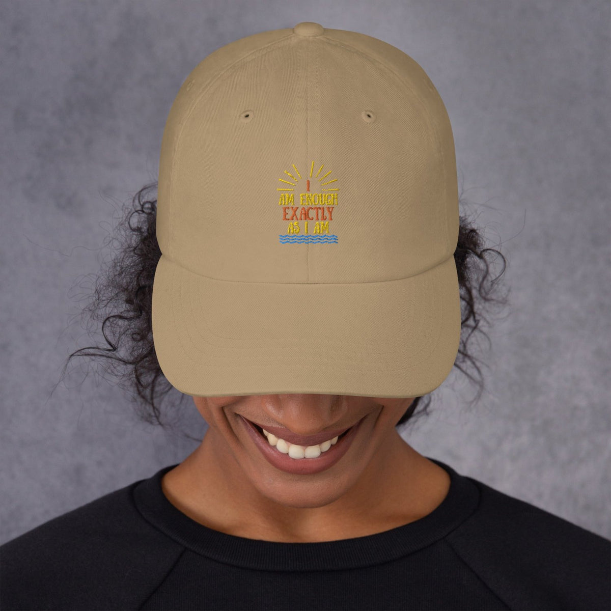 I AM ENOUGH Inspired Vintage Embroidered 6-Panel Low-Profile Dad Hat | I Am Enough Collection