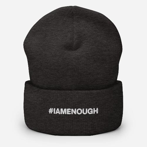 #IAMENOUGH Embroidered Self-Love Positivity Cuffed Beanie | I Am Enough Collection