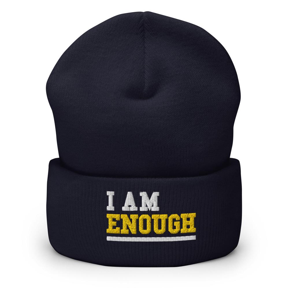 I AM ENOUGH Strong Embroidered Beanie | I Am Enough Collection