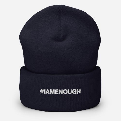 #IAMENOUGH Embroidered Self-Love Positivity Cuffed Beanie | I Am Enough Collection