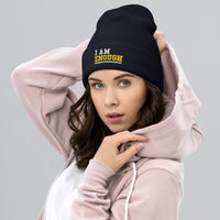 I AM ENOUGH STRONG Embroidered Self-Love Positivity Beanie Cap Hat | I Am Enough Collection