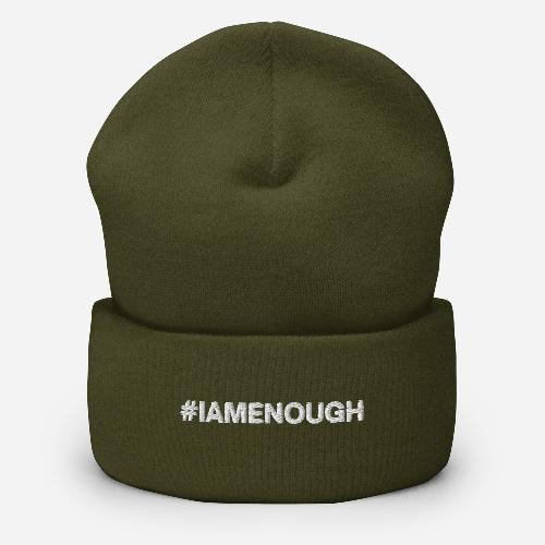 #IAMENOUGH Embroidered Self-Love Positivity Cuffed Beanie | I Am Enough Collection