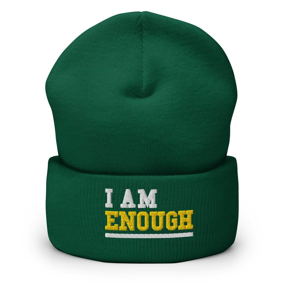 I AM ENOUGH Strong Embroidered Beanie | I Am Enough Collection