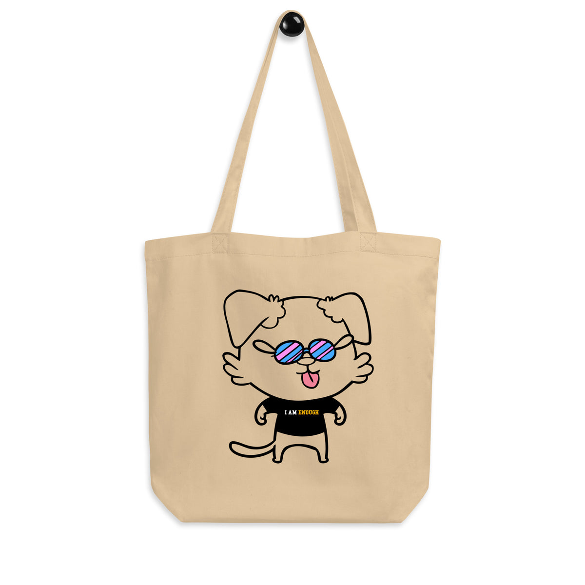 NOT THE LITTLE GUY Collection Mascot Organic Cotton Eco Tote Bag | I Am Enough Collection