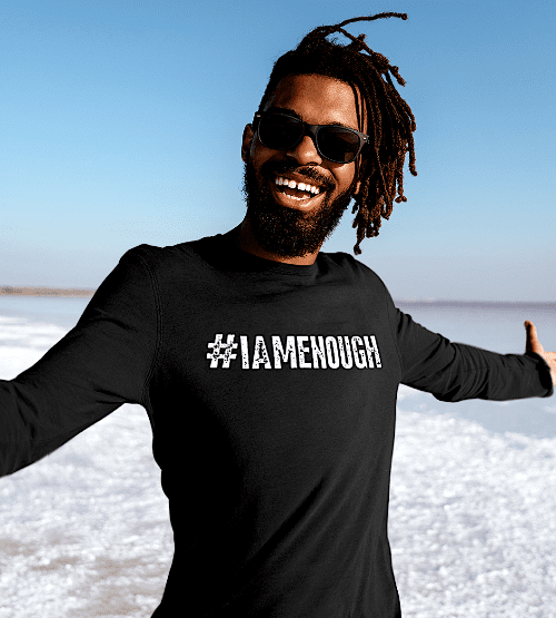 #iamenough Long Sleeve 100% cotton inspirational t-shirt - 7